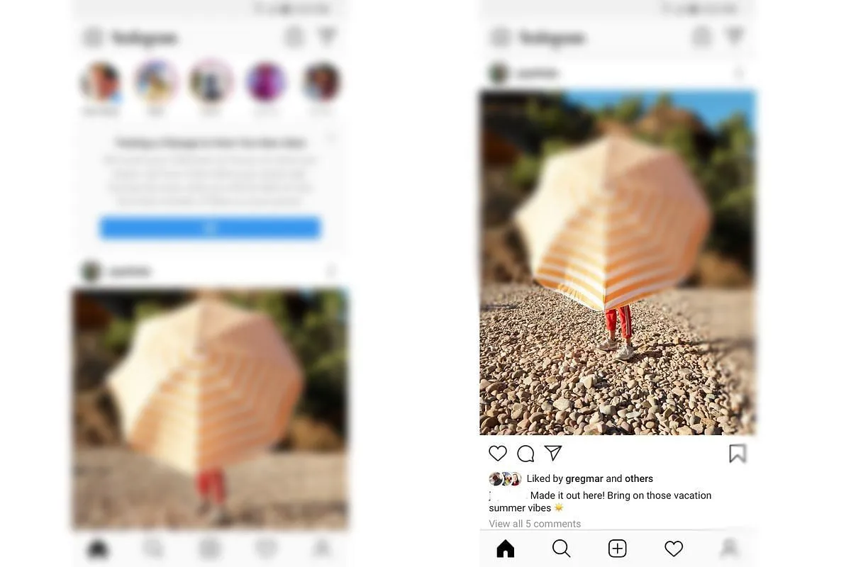 Instagram post with no likes count  