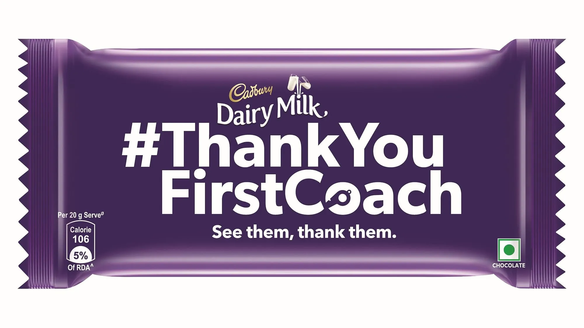 Cadbury Dairy Milk's #ThankYouFirstCoach pack  