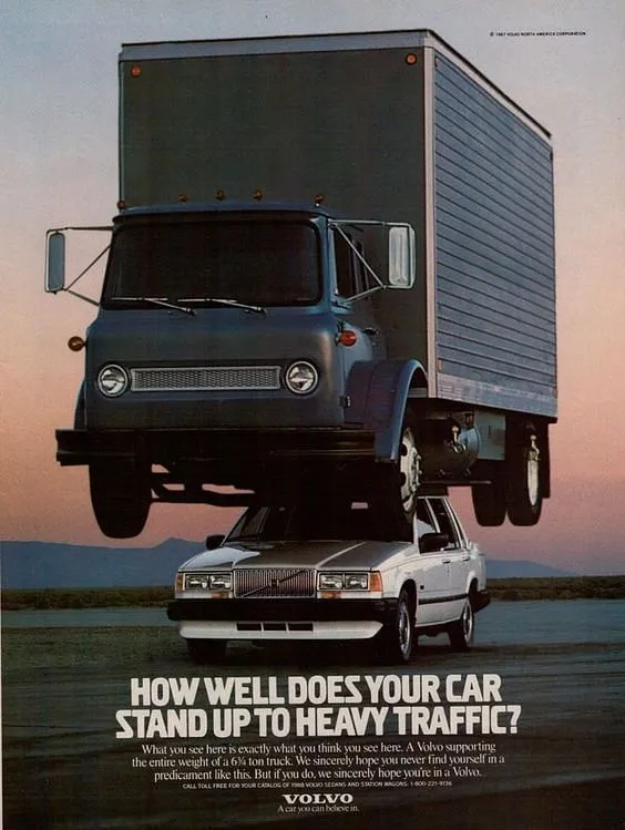 1988 Print ad for Volvo 740 Sedan  