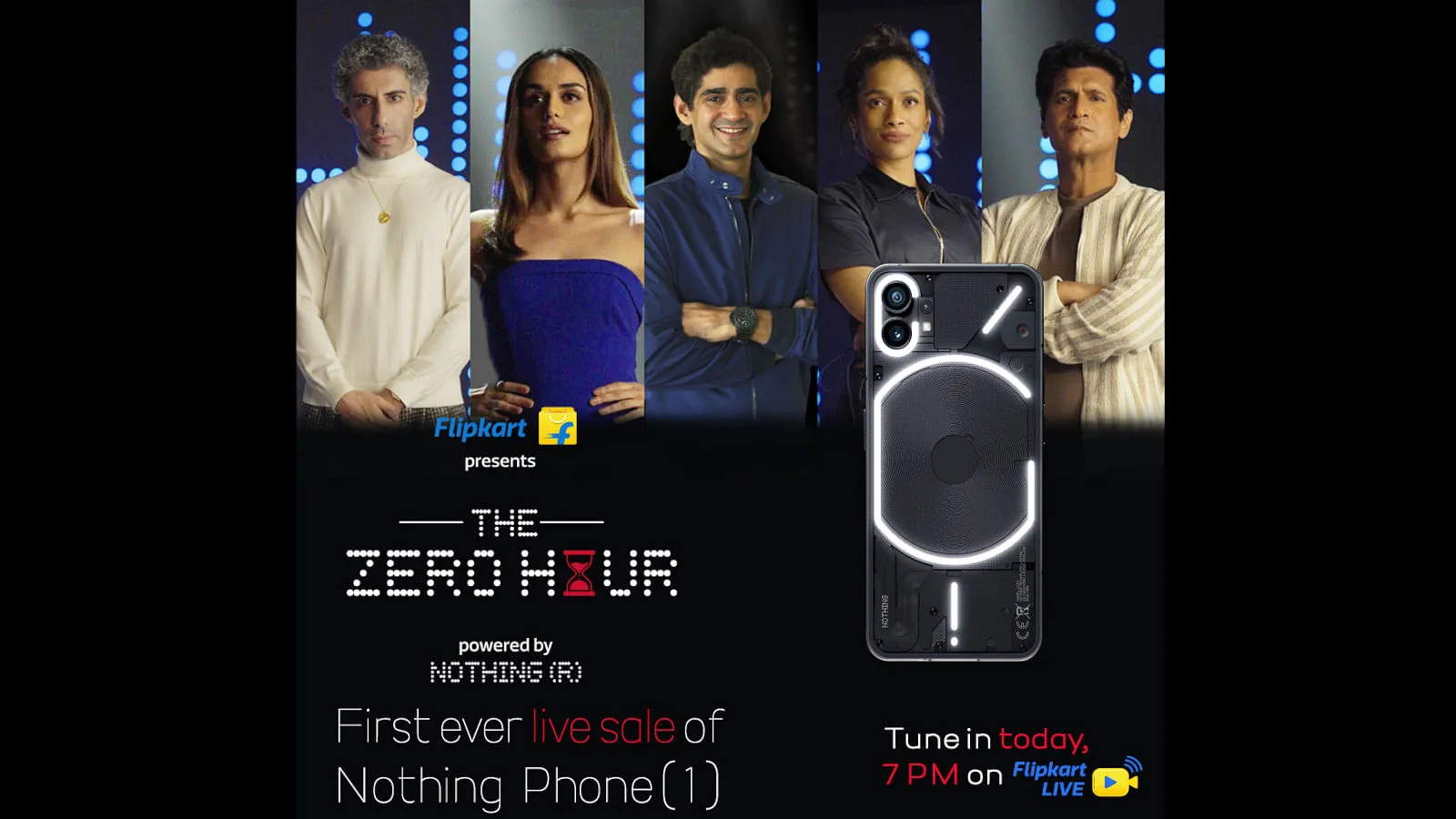 A screenshot of the promotion of the 'zero hour sale' for the Nothing Phone (1)  