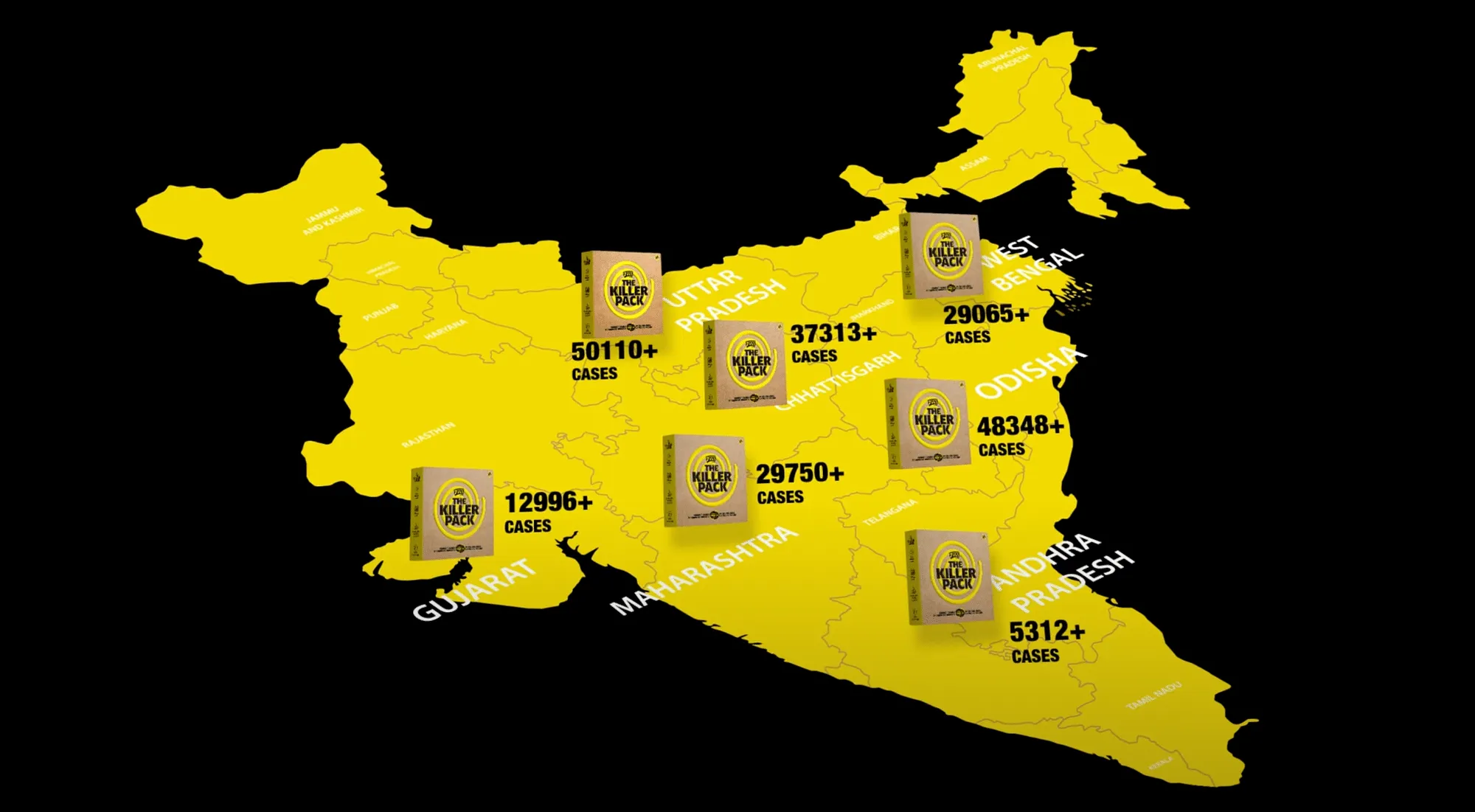 The states in India where the Killer Pack is available  