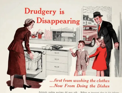 1950 Ad PR Mallory Dishwasher   