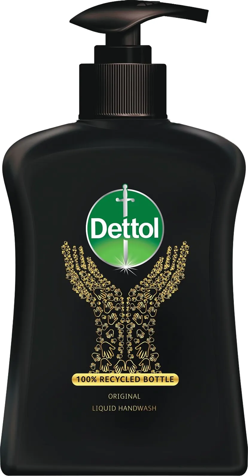 The new recycled packaging of Dettol Handwash  