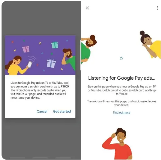 Google Pay reward ads  