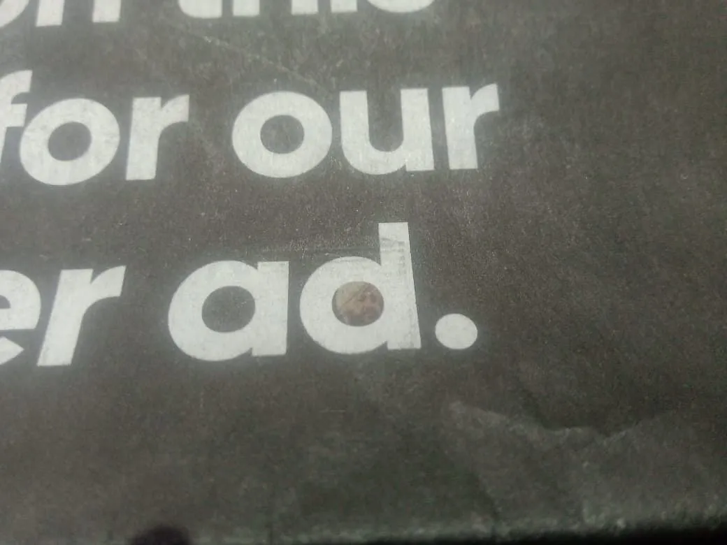 The space in the 'd'  