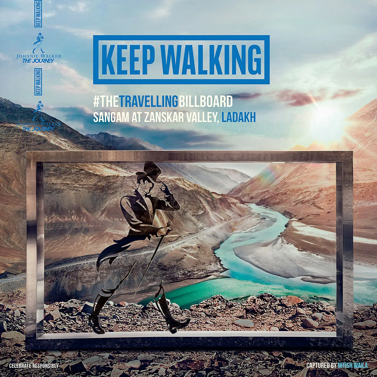 #TheTravellingBillboard- Sangam at Zanskar Valley - Ladakh   