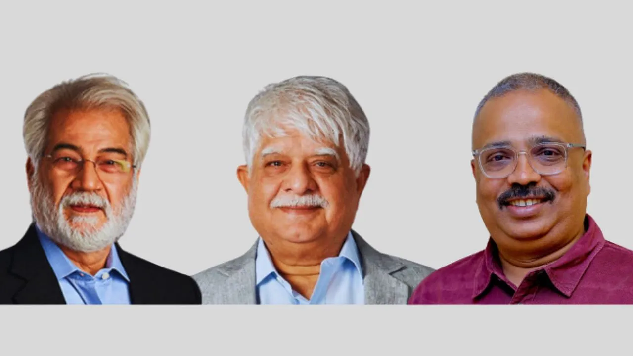 (L-R): Rajesh Chaturvedi, Madan Bahal, and Boby Kurian.  