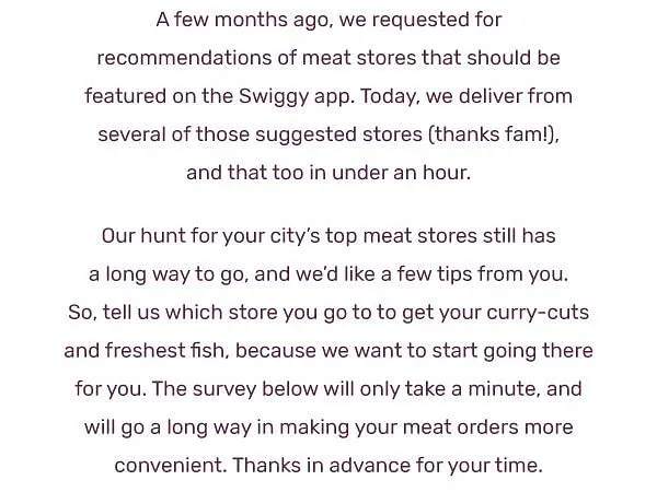 Swiggy's Mailer  