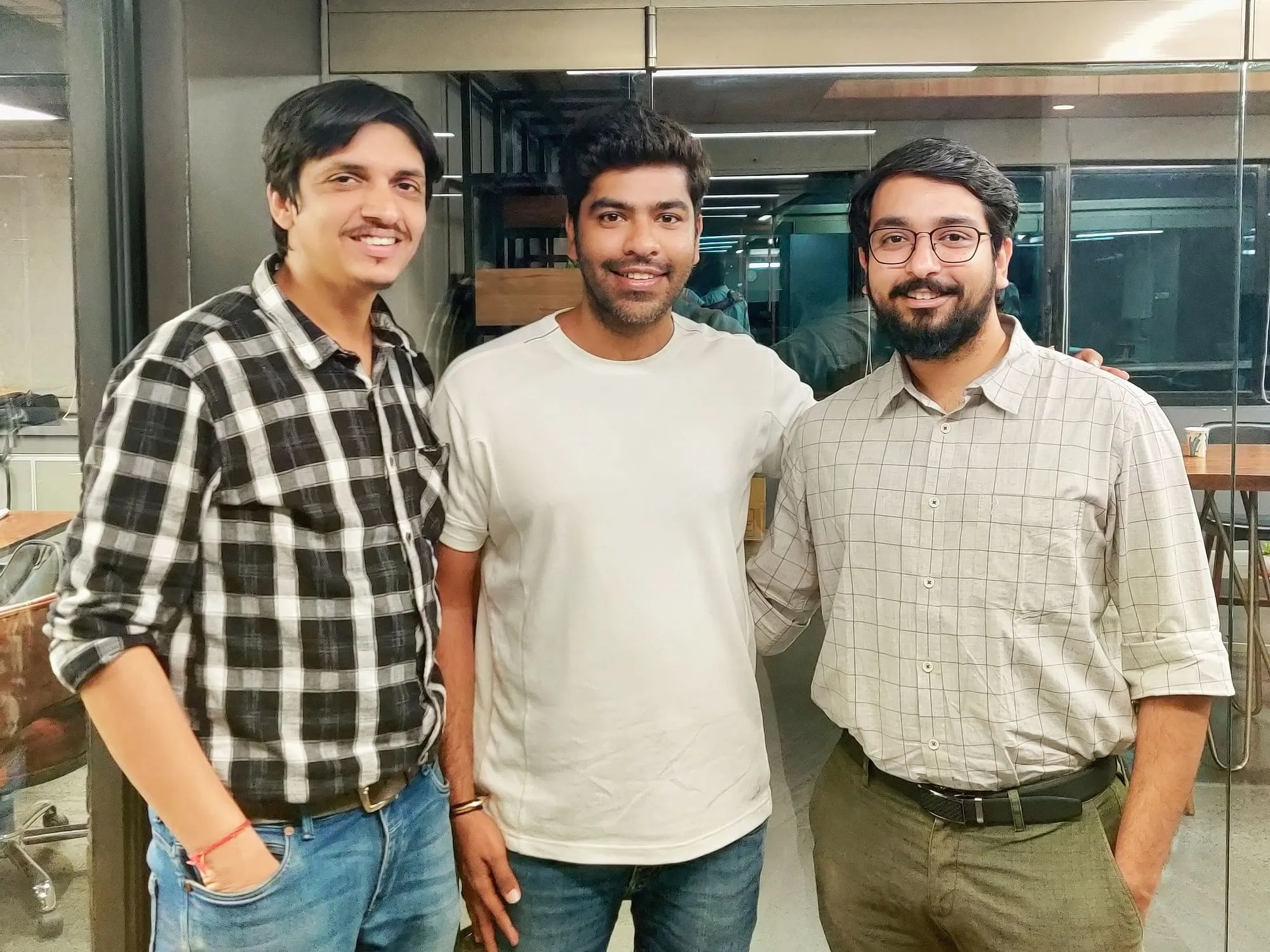 (L-R) Shivank Agarwal, Co-Founder & CEO, Rumit Anand, Vice President (Product) and Anish Khandelwal, Co-Founder & CTO - Mitron TV  