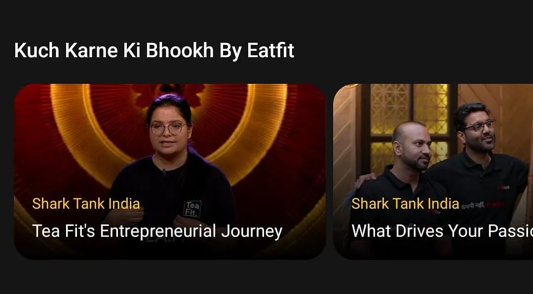 Shark Tank India's BTS  on Sony LIV sponsored by EatFit  