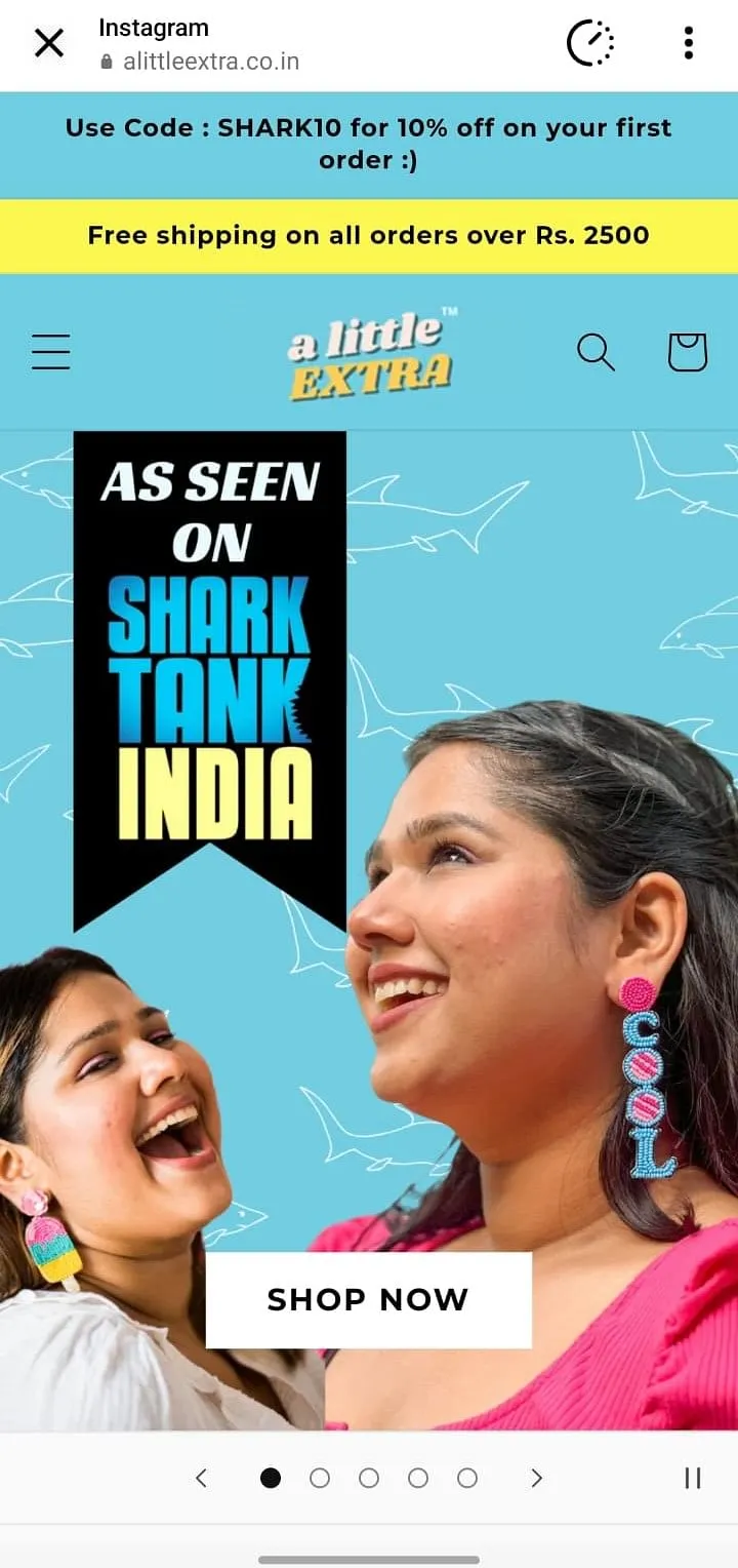 a little EXTRA offers special discount for Shark Tank India  