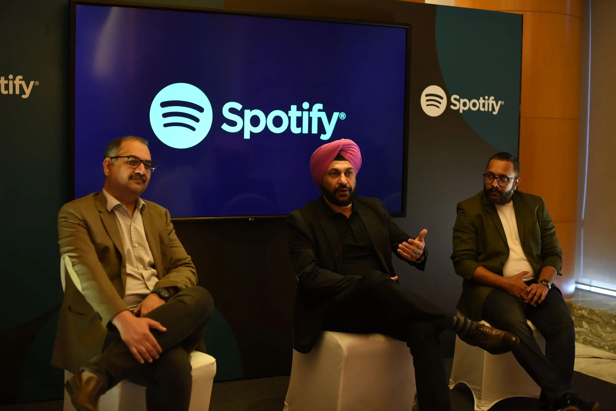 (L-R) Tushar Vyas, Amarjit Singh Batra, Arjun Kolady  