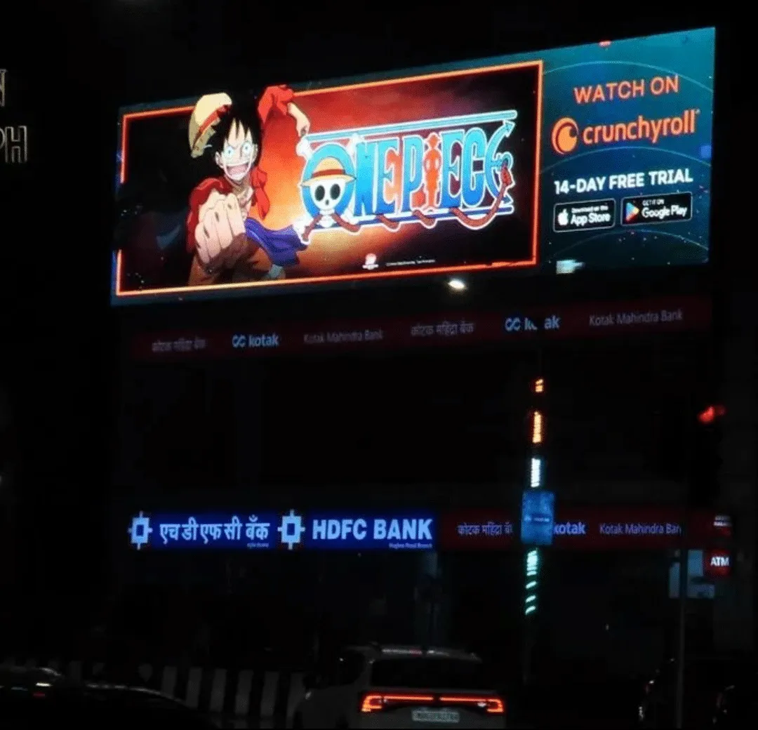 OOH advertisement of One Piece anime  