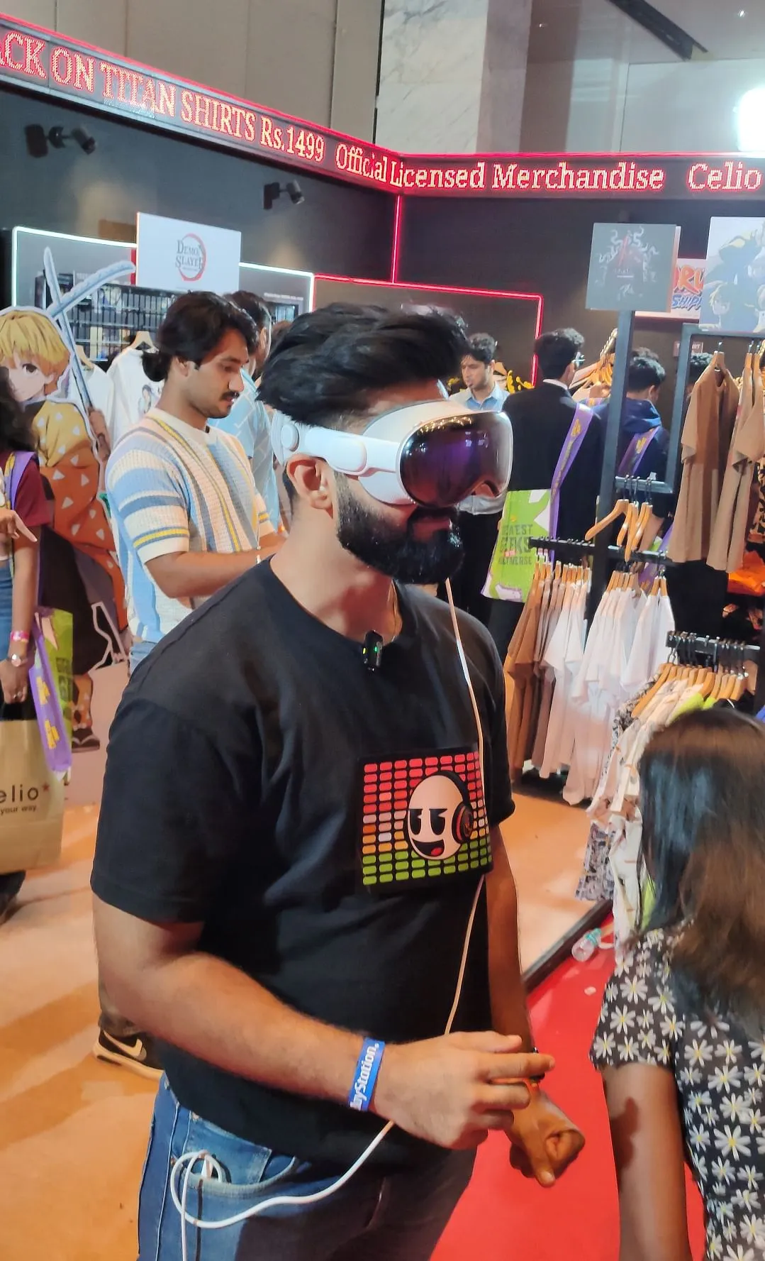 Customer playing Celio VR game at Celio Zone - Comic con Mumbai   