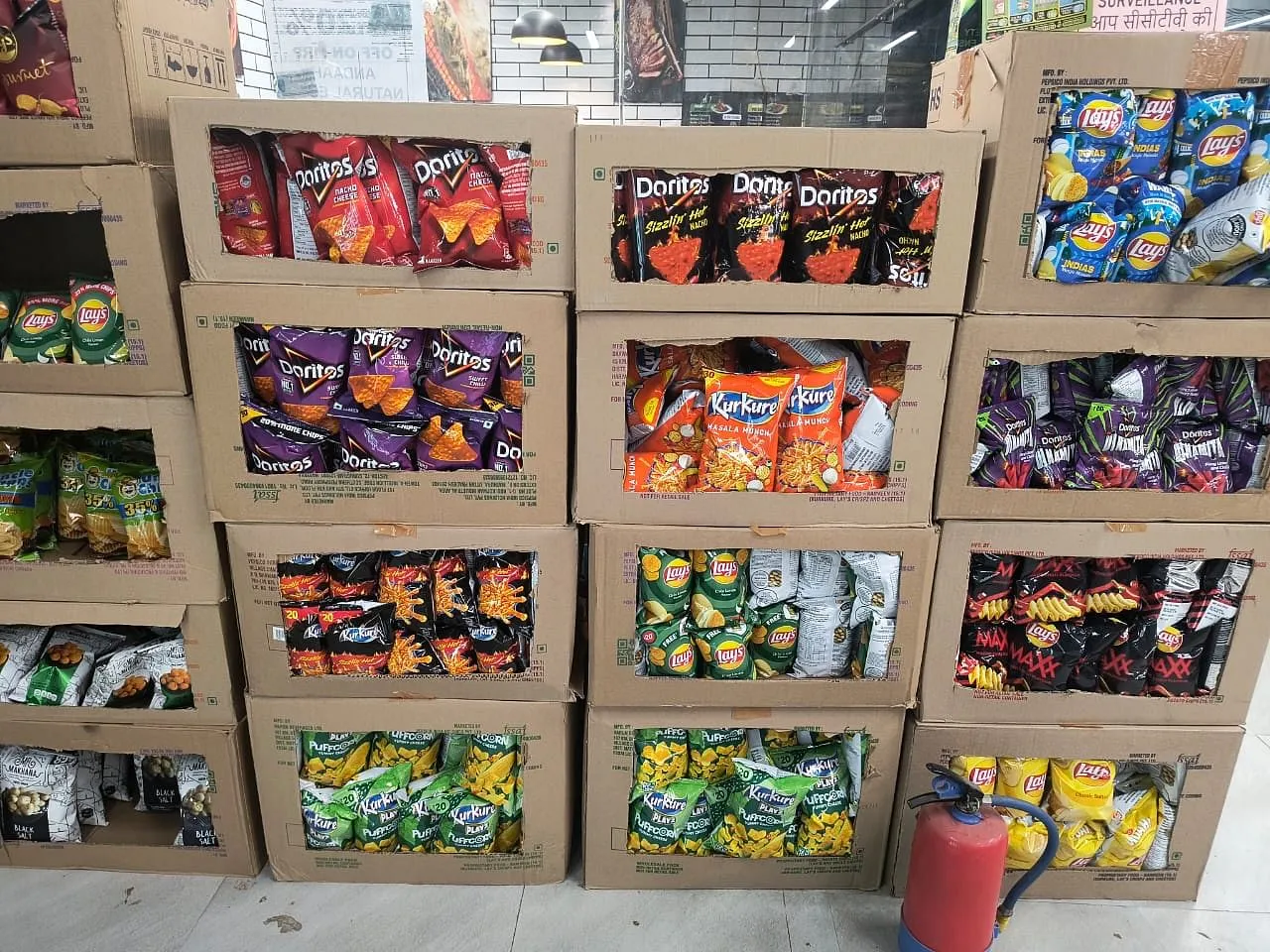 Stacking of Pepsico's products at YESS, Noida   