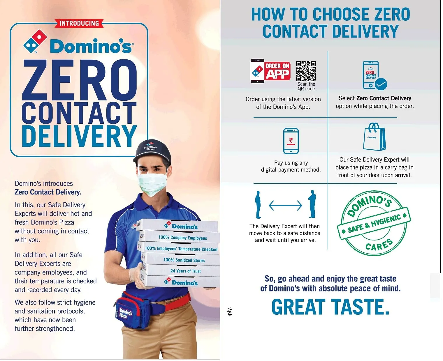 Domino's print ad  