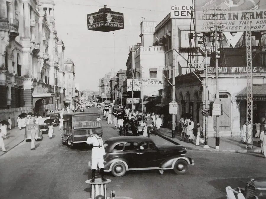 Roads in Kolkata during the 1950s  