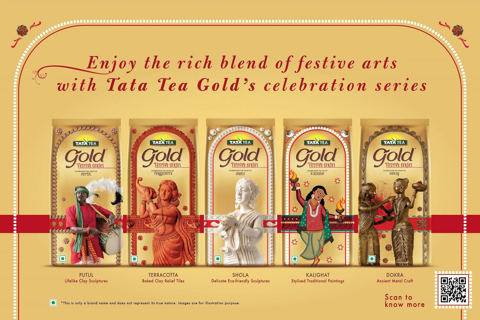 Tata Tea Durga Puja packaging  
