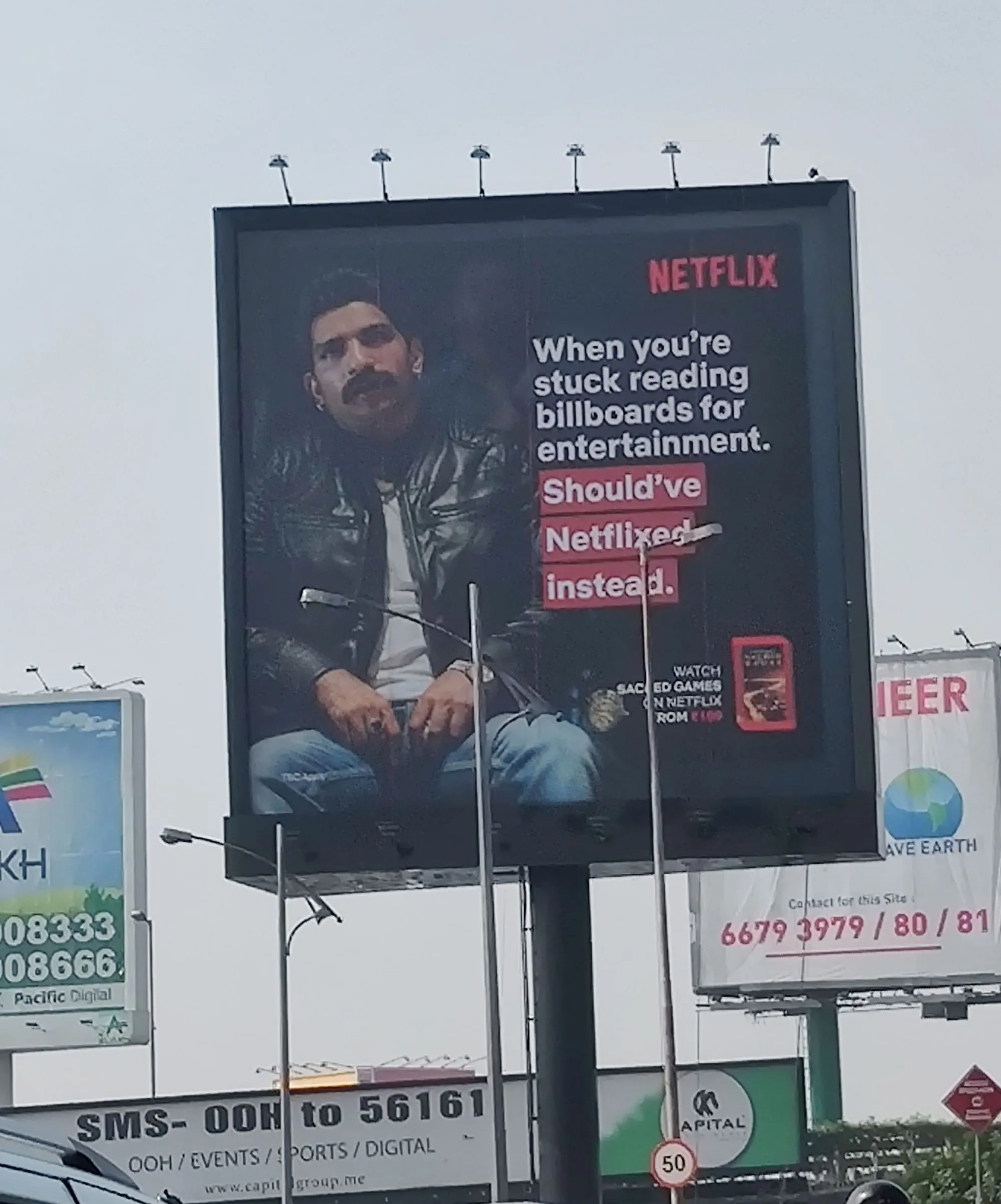 A Netflix billboard spotted in Bandra<br />
  