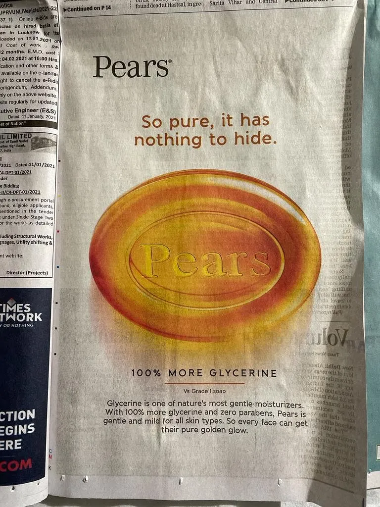 Pears' print ad  