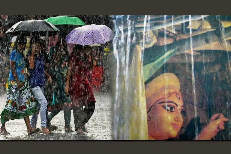 Rain on Durga Puja 