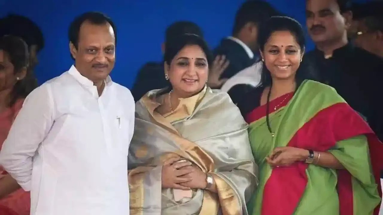 Ajit-Pawar-Sunetra-Pawar-Supriya-Sule