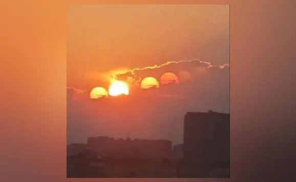 Video appears to show '7 Suns' in sky over China