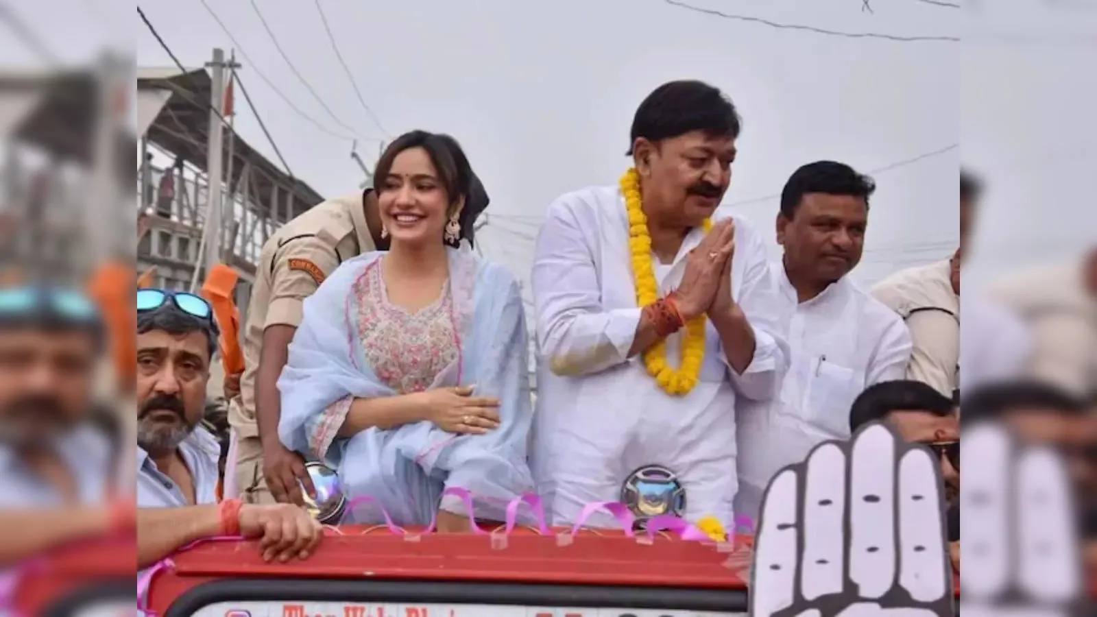 Is Neha Sharma gearing up for debuting in politics? Video of 'Tanhaji'  actress touring Bihar along with politician father goes viral - The  Economic Times