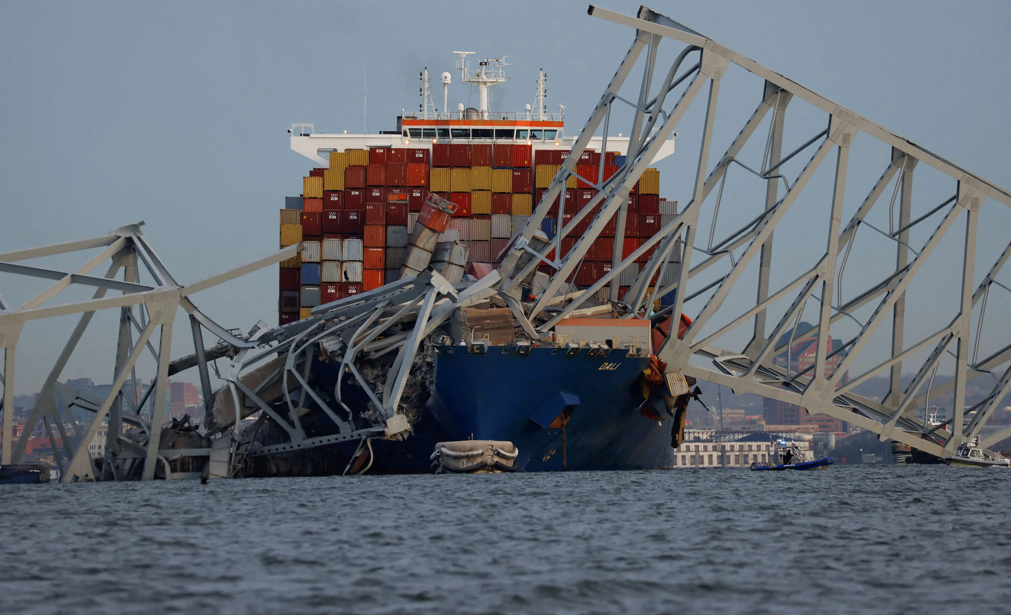 Baltimore's Francis Scott Key Bridge collapses after being struck by ship