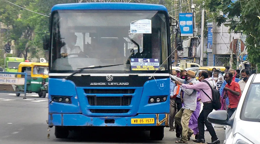 government buses | Pollution test must for government buses - Telegraph  India