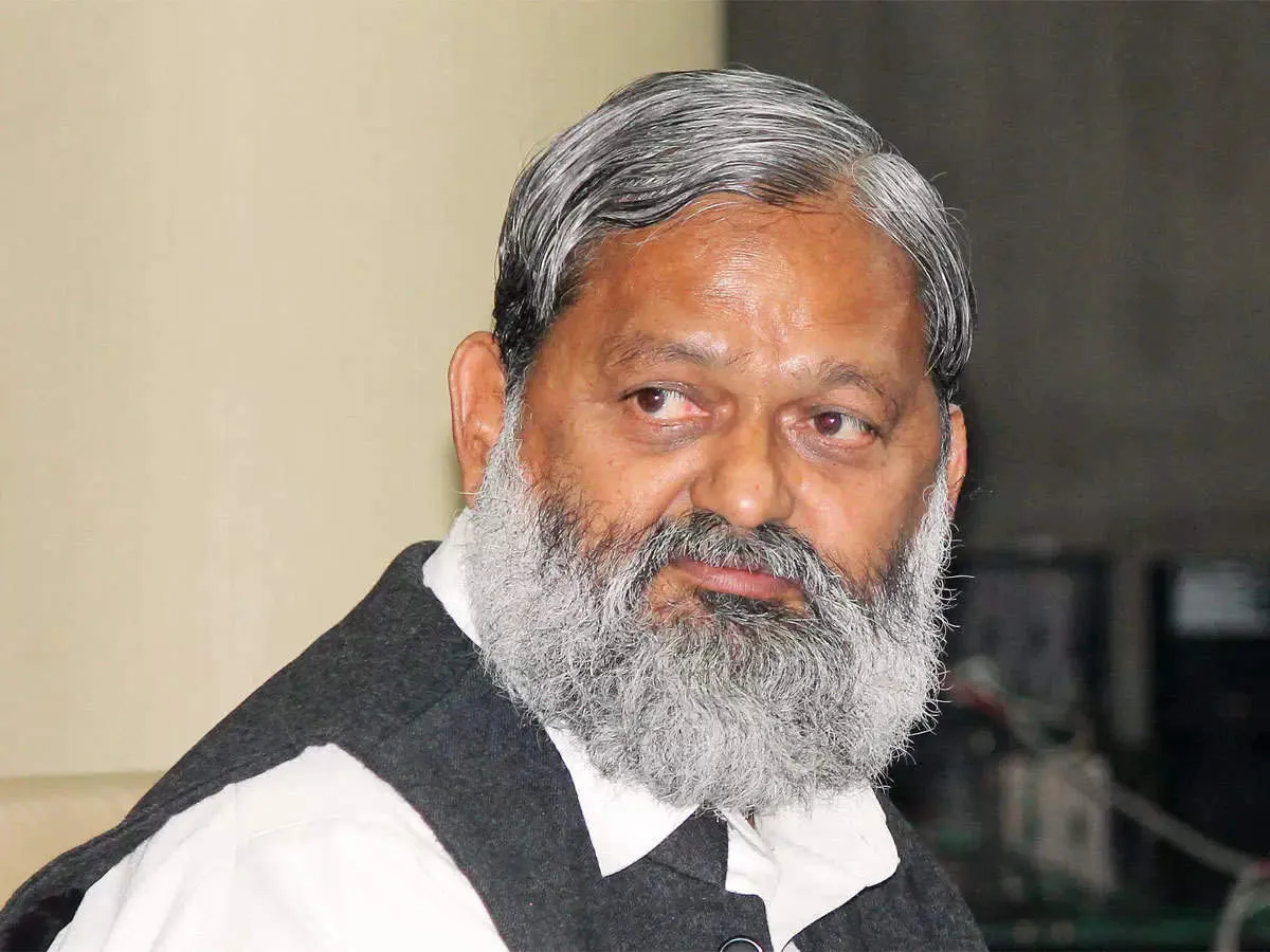 vij: Haryana minister Anil Vij said he offered to resign from Cabinet when  told he may lose home deptartment - The Economic Times