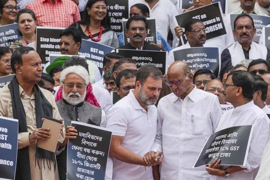 INDIA Bloc Parties Protest Against GST On Health, Life Insurance Premiums –  Kashmir Observer