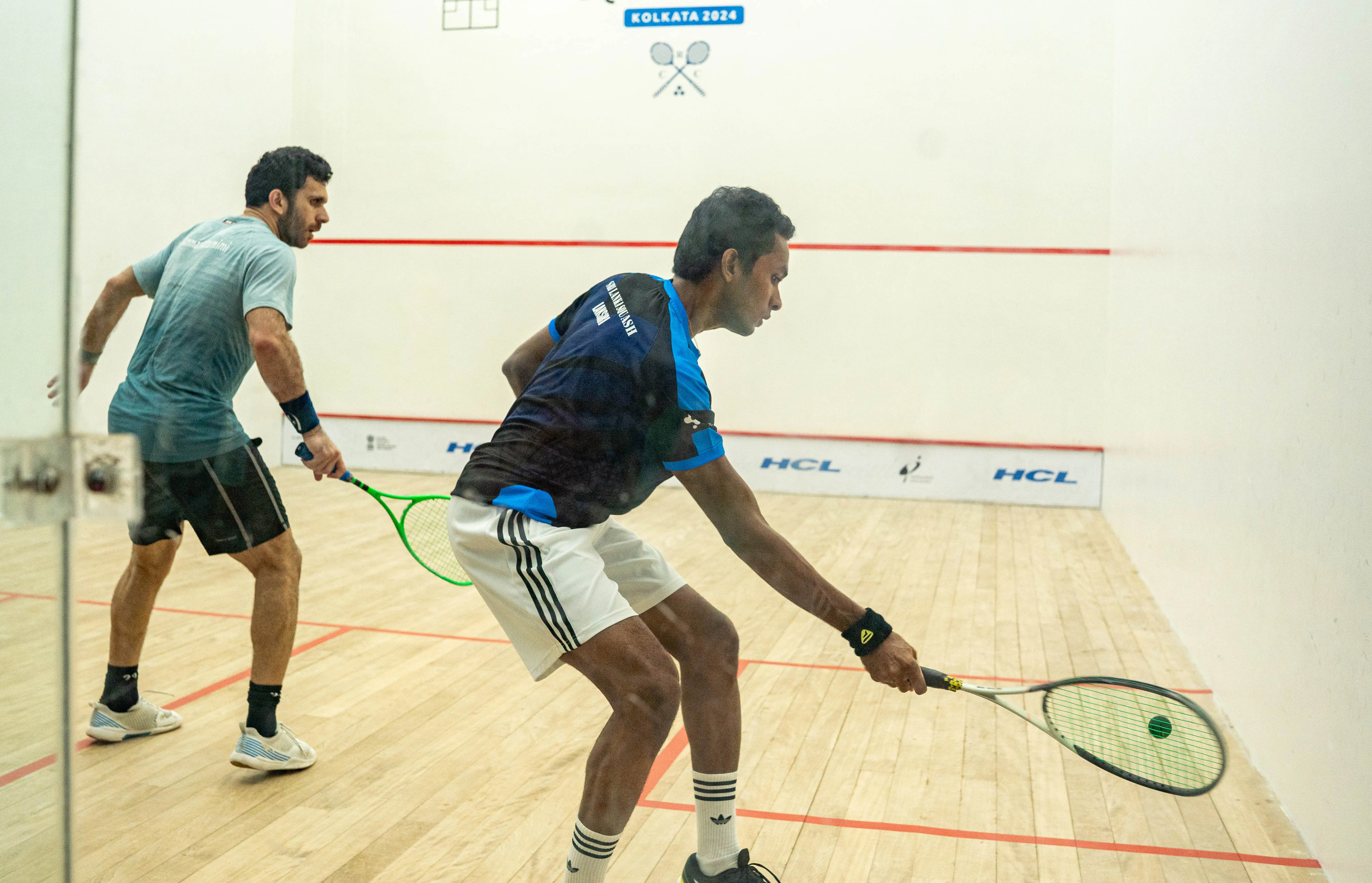 Ravindu Laksiri (Sri Lanka) and Ammar Altamimi (KWT) playing the finale match