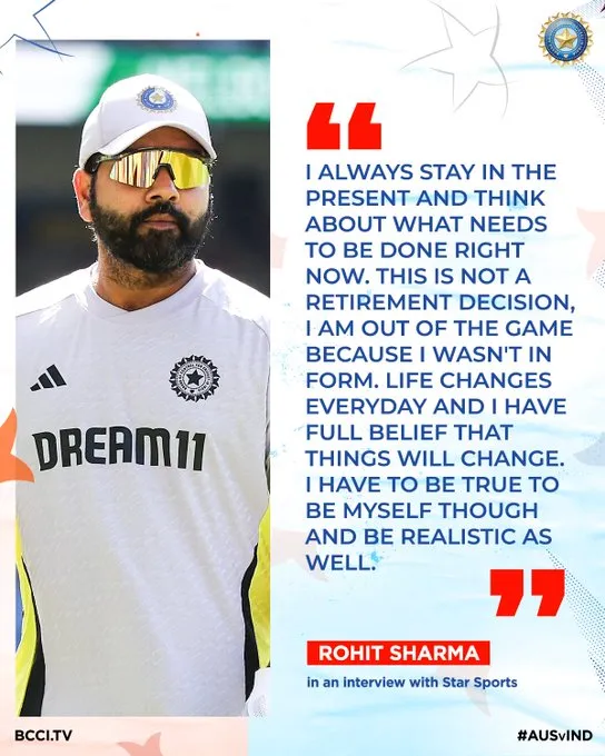 Skipper Rohit Sharma reacts to his performance