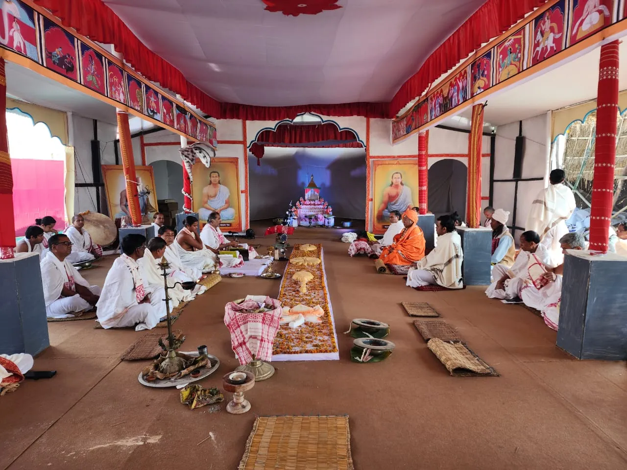 গংগাৰ পাৰত অখণ্ড ভাগৱত পাঠৰ সামৰণি 