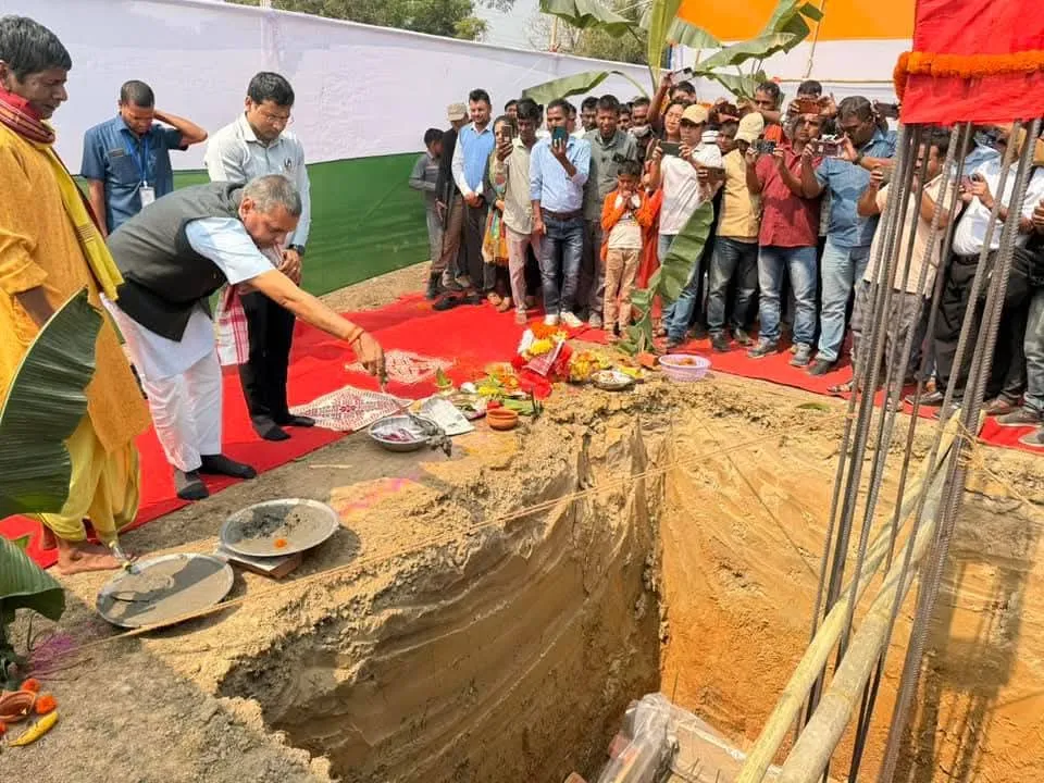  ভূমি পূজন মন্ত্ৰী কৌশিক ৰায়ৰ