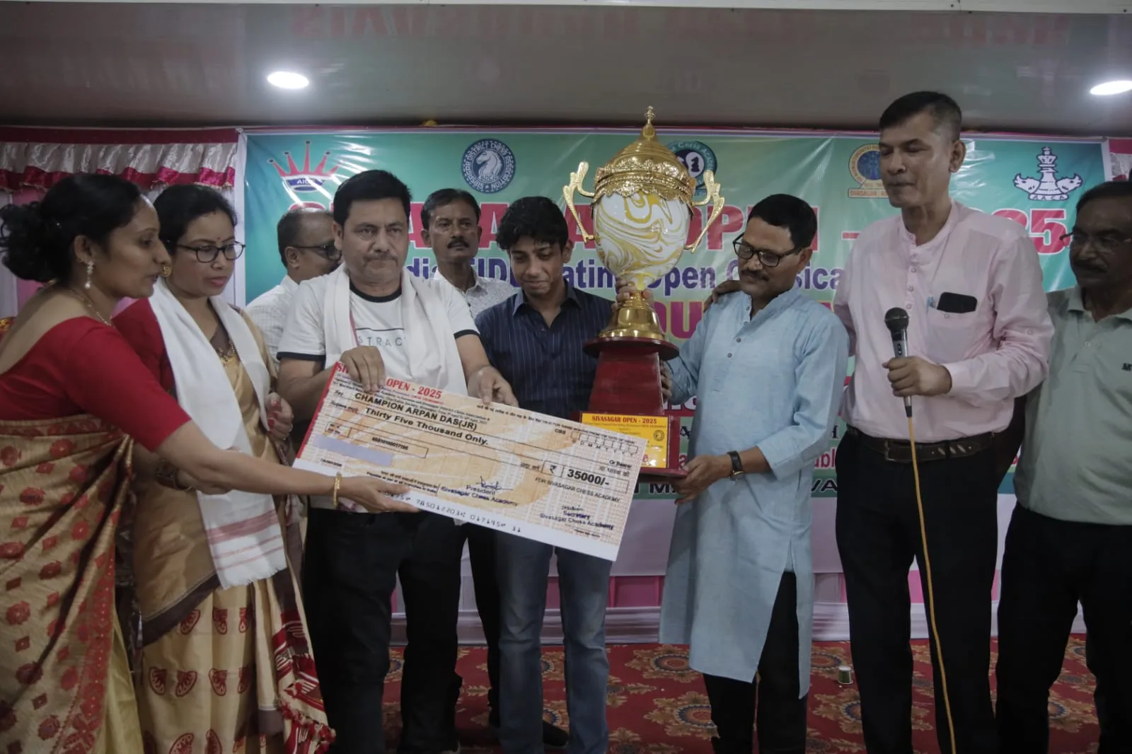 শিৱসাগৰ অপেন, ২০২৫ ফিডে ৰেটিং দবা প্ৰতিযোগিতাৰ সফল সামৰণি, বিহাৰৰ অৰ্পণ দাস চেম্পিয়ন।