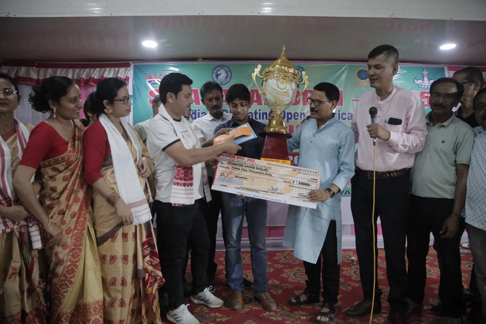 শিৱসাগৰ অপেন, ২০২৫ ফিডে ৰেটিং দবা প্ৰতিযোগিতাৰ সফল সামৰণি, বিহাৰৰ অৰ্পণ দাস চেম্পিয়ন।