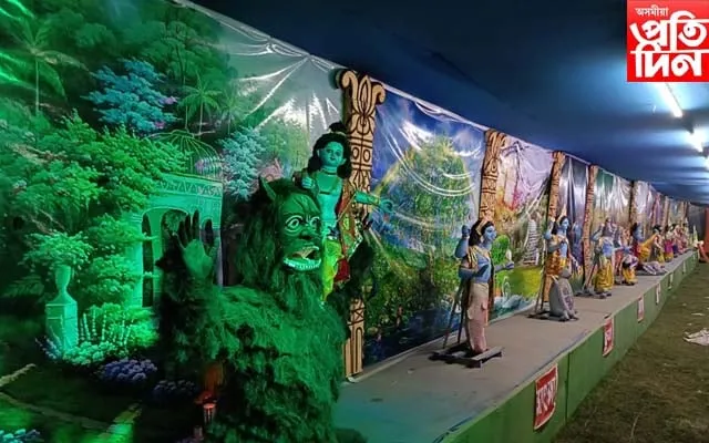 বিলাসীপাৰা ৰাসৰ একাংশ মৃন্ময় মূৰ্তি  