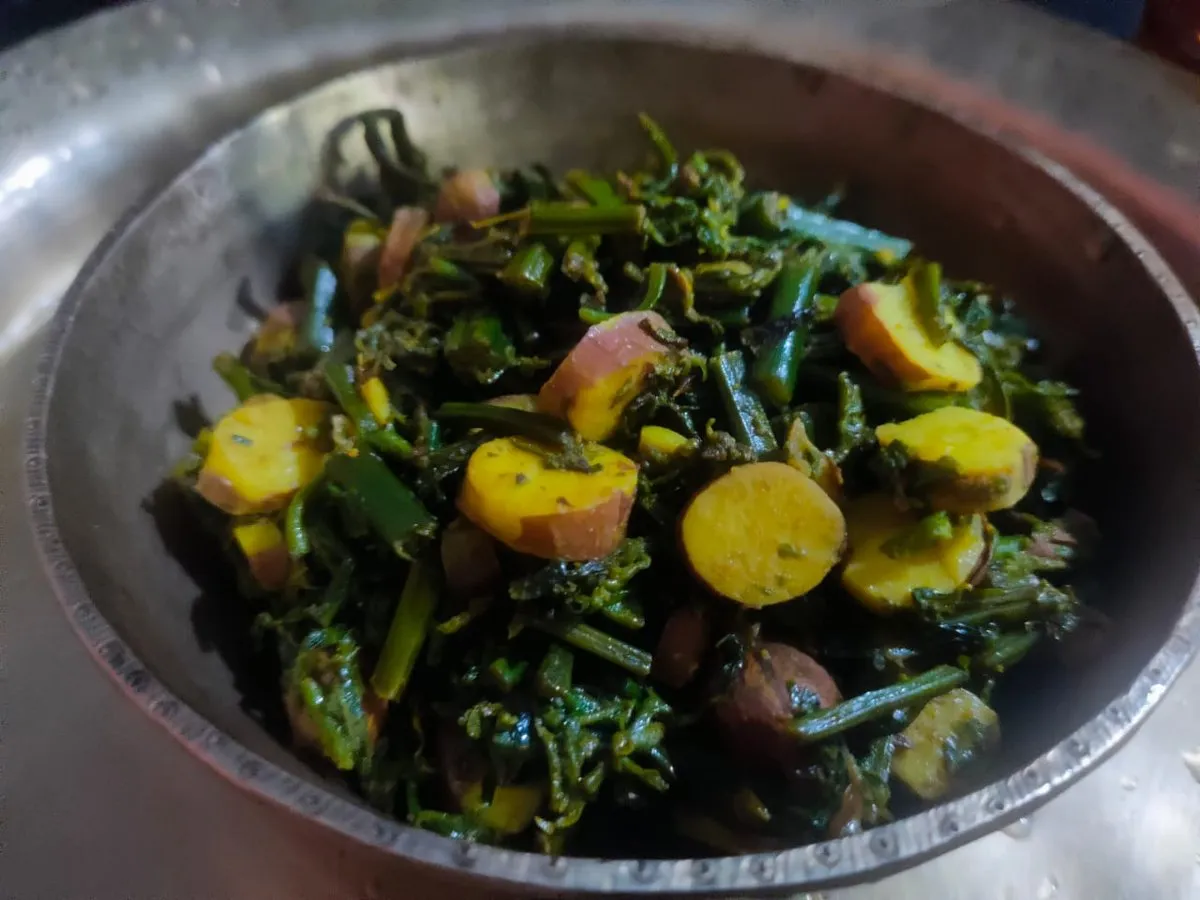 dhekia saag - famous vegetable food of assam with name  dhekia saag - famous vegetable food of assam with name
