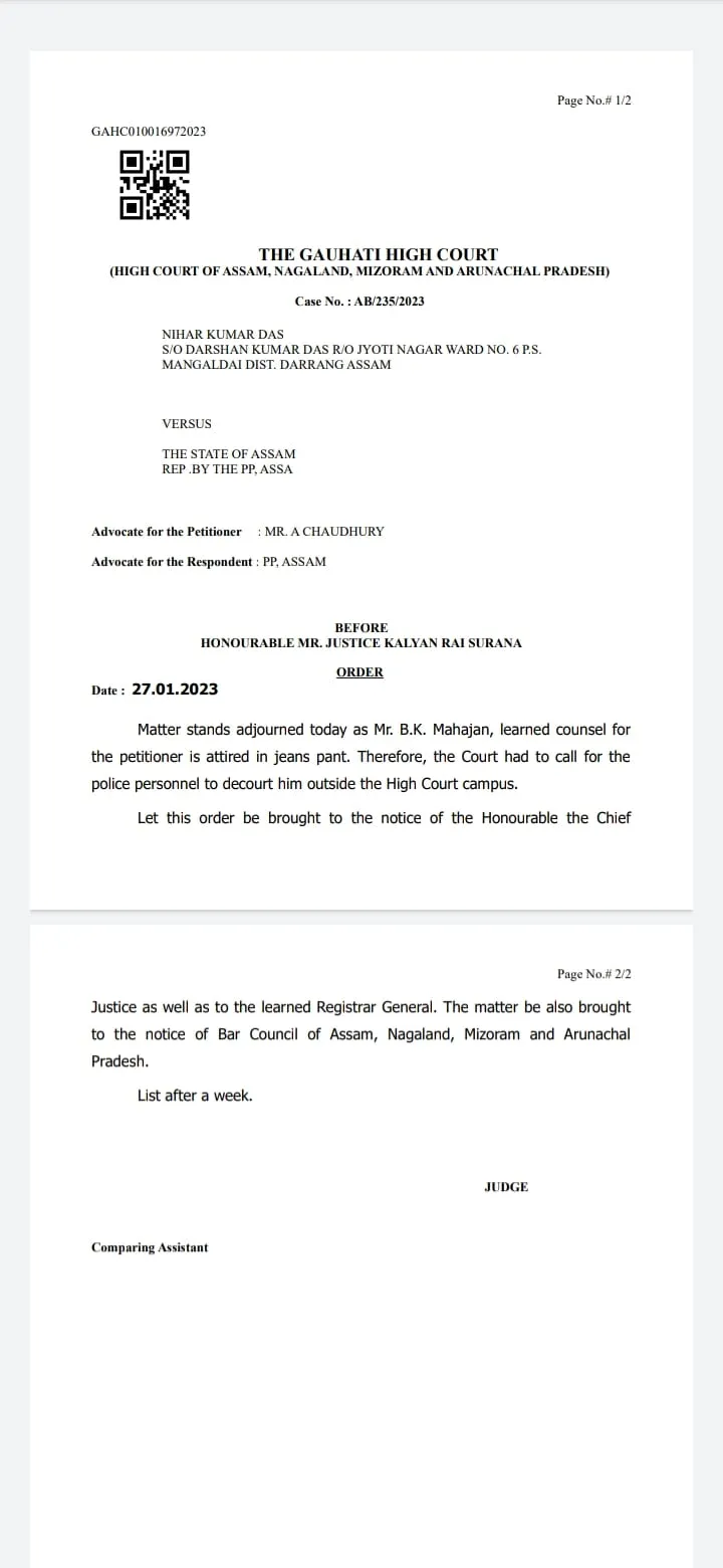 gauhati high court order   