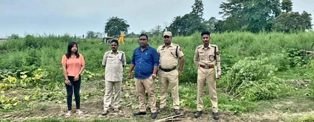 ভাং খেতিৰ উচ্ছেদ পৰিদৰ্শন  
