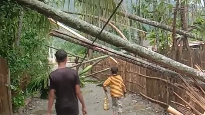 প্ৰৱল ধুমুহা-শিলাবৃষ্টি  