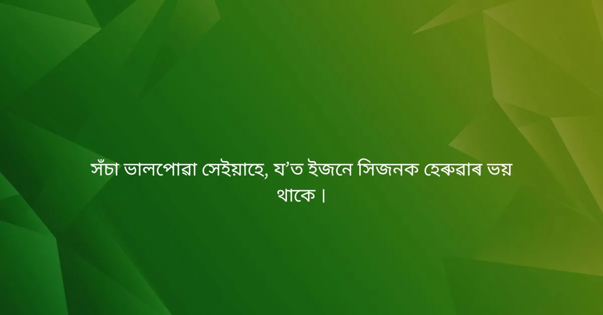 Assamese Whatsapp Status: অসমীয়া উক্তি  