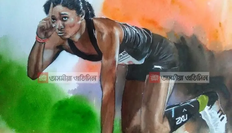 লক্ষ্য আছিল আজি সোণ! (ফটোঃ f-বিয়ানৰ সৌজন্য, শিল্পী- হেমচন্দ্ৰ গগৈ)  