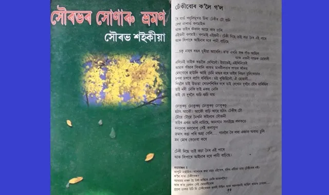 'সৌৰভৰ সোণাৰু ভ্ৰমণ'ৰ ৫৫ পৃষ্ঠাত থকা সেই কবিতাটো।  