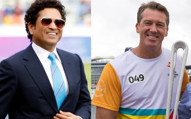 Sachin Tendulkar and Glenn McGrath<br />
