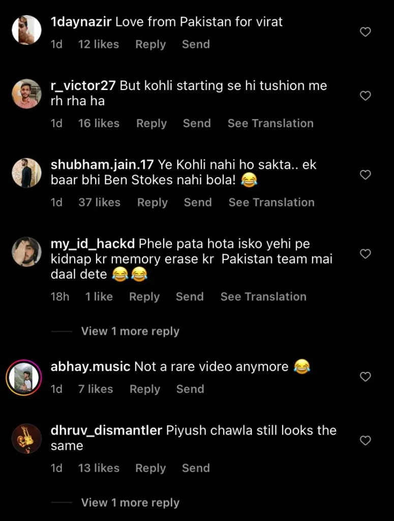 Virat Kohli's fans react to the old video