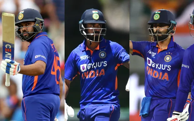 Rohit Sharma, KL Rahul, Virat Kohli