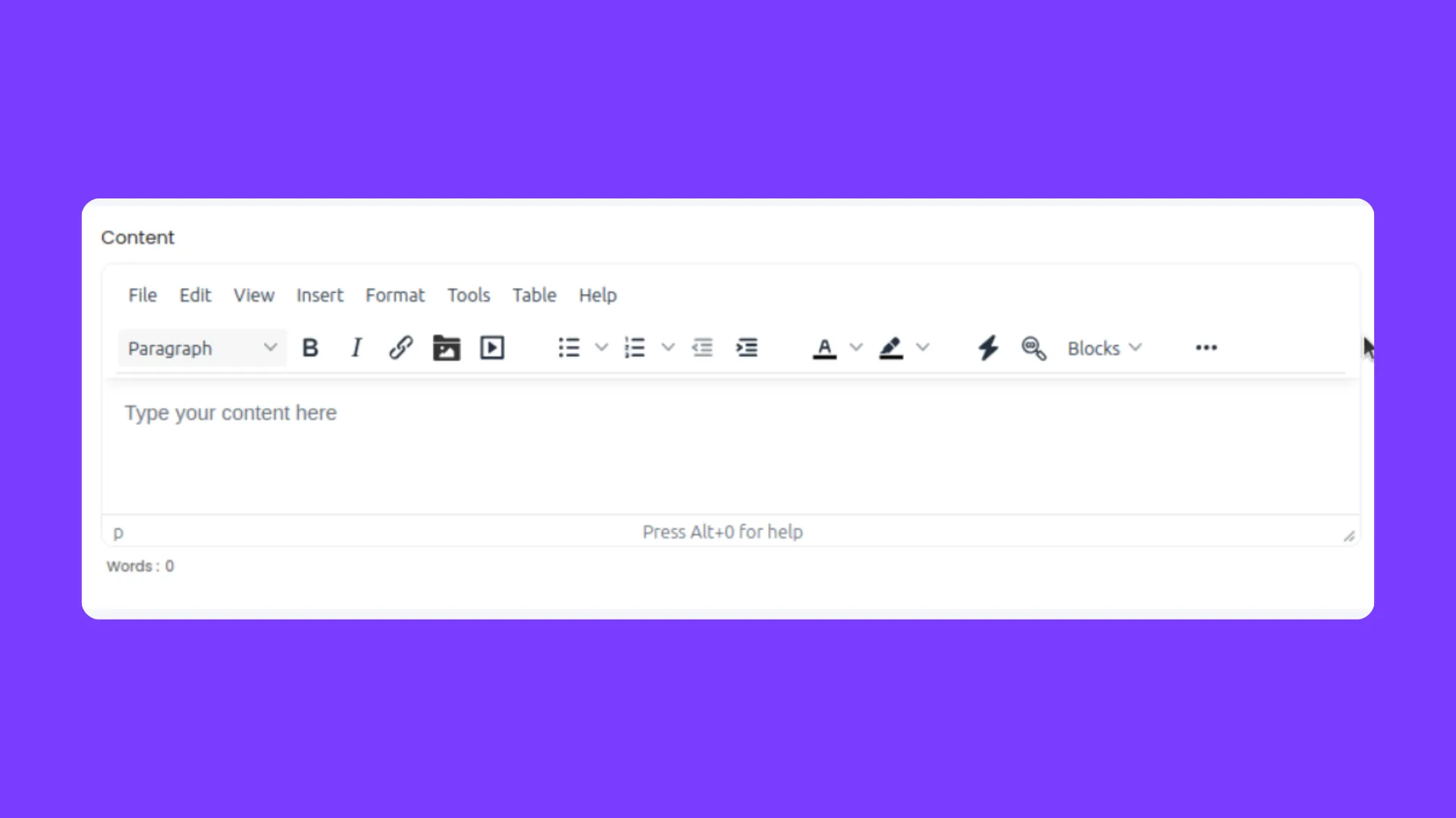 Content Editor